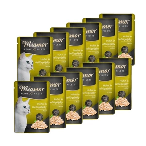 Miamor Feine Filets - mitrā kaķu barība vistas gaļa mājputnu želejā 100g