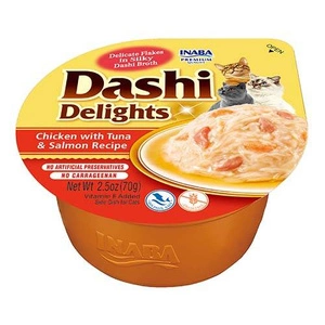 Inaba DASHI papildbarība kaķiem - vistas, tunča un laša garšas buljons 70 g