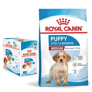 ROYAL CANIN Medium Puppy 15kg sausā barība kucēniem no 2 līdz 12 mēnešiem, vidējas šķirnes kucēniem