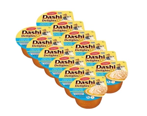 Inaba DASHI papildbarība kaķiem - vistas un ķemmīšgliemežu garšas buljons 12x70 g