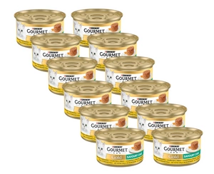 Purina Gourmet Gold Pikantā kūka ar vistu un burkāniem 12x85g