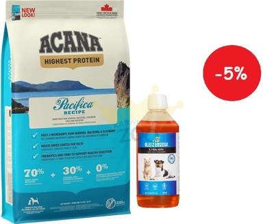 ACANA REGIONALS Pacifica Dog 11,4kg + LAB V Laša eļļa suņiem un kaķiem 500ml