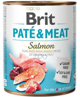 BRIT PATE &amp; MEAT SALMON 800g