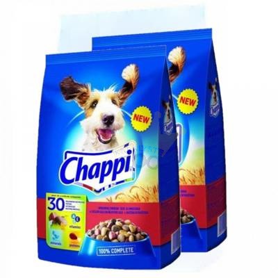 CHAPPI 9kg - sausā suņu barība ar liellopu gaļu, mājputnu gaļu un dārzeņiem