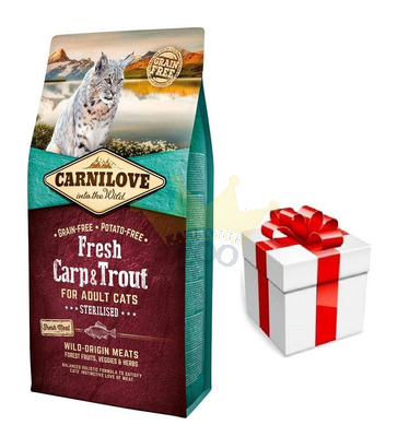 Carnilove Fresh Carp Trout Adult Cat 6 kg + Cat Surprise