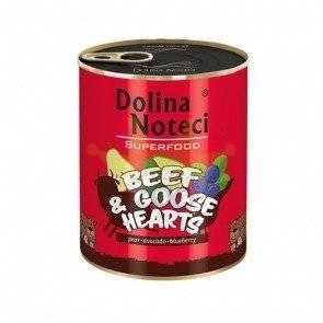 DOLINA NOTECI PREMIUM SUPERFOOD liellopu gaļa ar zosu sirdīm 400g x12