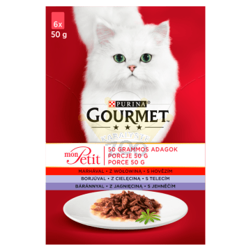 GOURMET mon Petit barība kaķiem - gaļa MIX 72x50g
