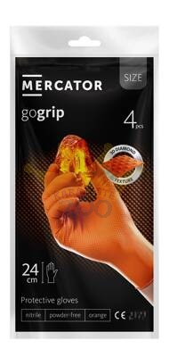 MERCATOR gogrip 4 gab. nitrila cimdi bez pulvera M oranžs