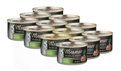 Miamor Feine Filets - želejas kārba 100g tuncis+dārzeņi