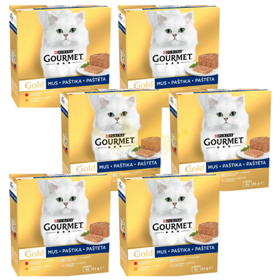 Purina Gourmet Gold Mousse maisījums 8x85g