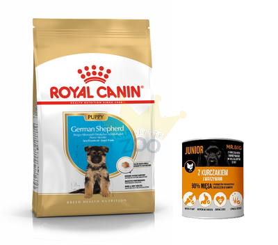 ROYAL CANIN Vācu aitu suns Junior 12kg + BEZMAKSAS Mr.BIG Junior 400g