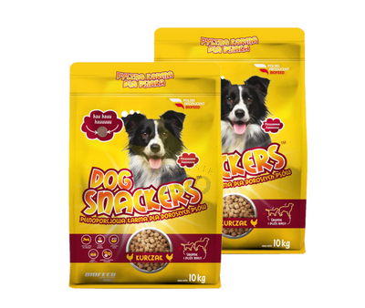 Suņu barība Dog Snackers ar vistas gaļu (vidējām un lielām šķirnēm) 10 kg