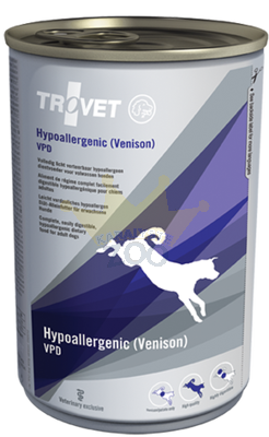 TROVET VPD Hypoallergenic - Brieža gaļa (suņiem) 400g - kārba