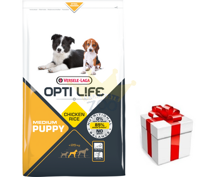 VERSELE-LAGA Opti Life Puppy Medium 1kg - ar vistas gaļu - vidējiem kucēniem